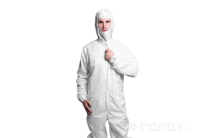 ESD CLEAN ROOM COVERALL WHITE SIZE L