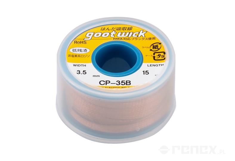 GOOT desoldering wick W: 3.5 mm, L: 15 m