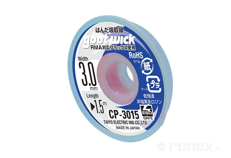 GOOT desoldering wick W: 3.0 mm, L: 1.5 m