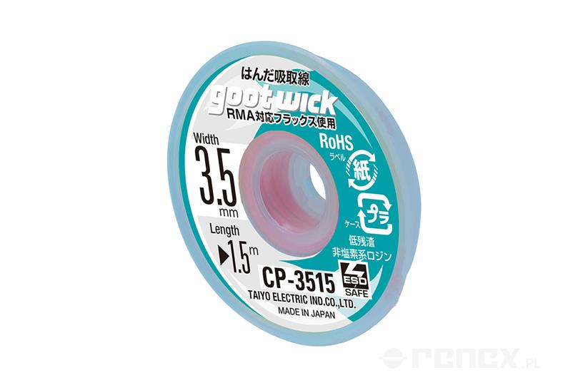 GOOT desoldering wick W: 3.5 mm, L: 1.5 m