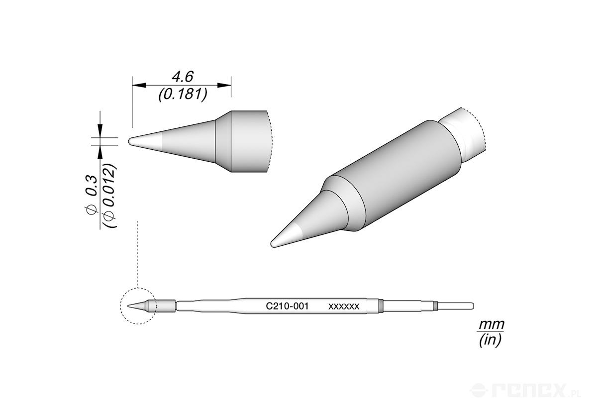 C210001 Tip Cartridge for JBC T210 handle