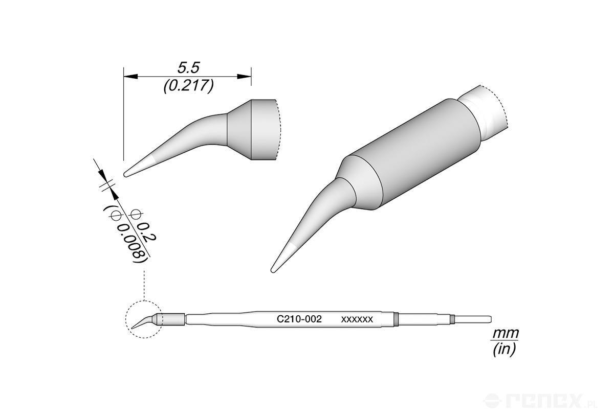 C210002 Tip Cartridge for JBC T210 handle