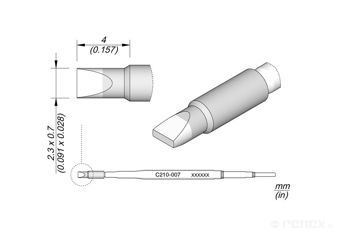 C210007 Tip Cartridge for JBC T210 handle