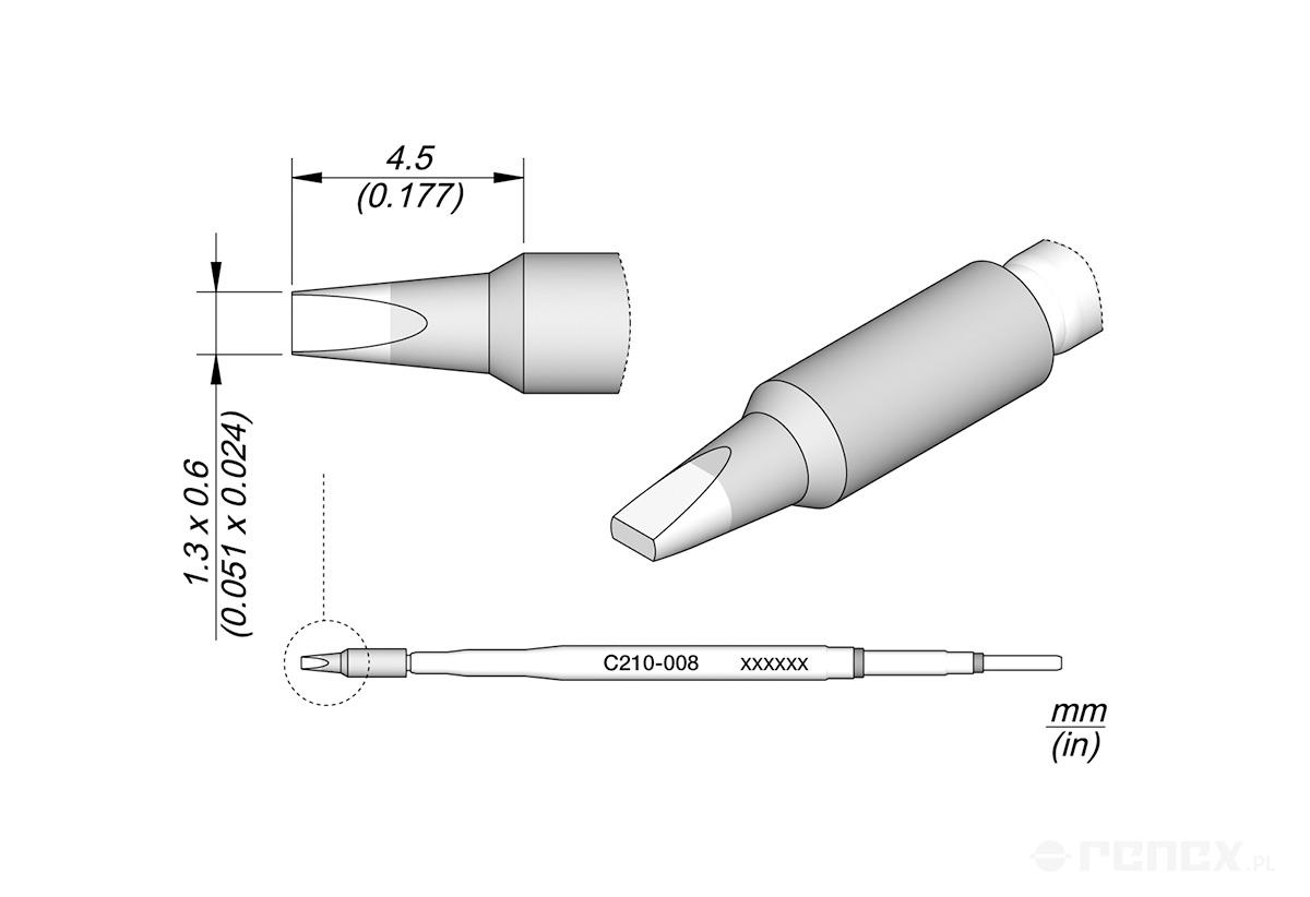 C210008 Tip Cartridge for JBC T210 handle