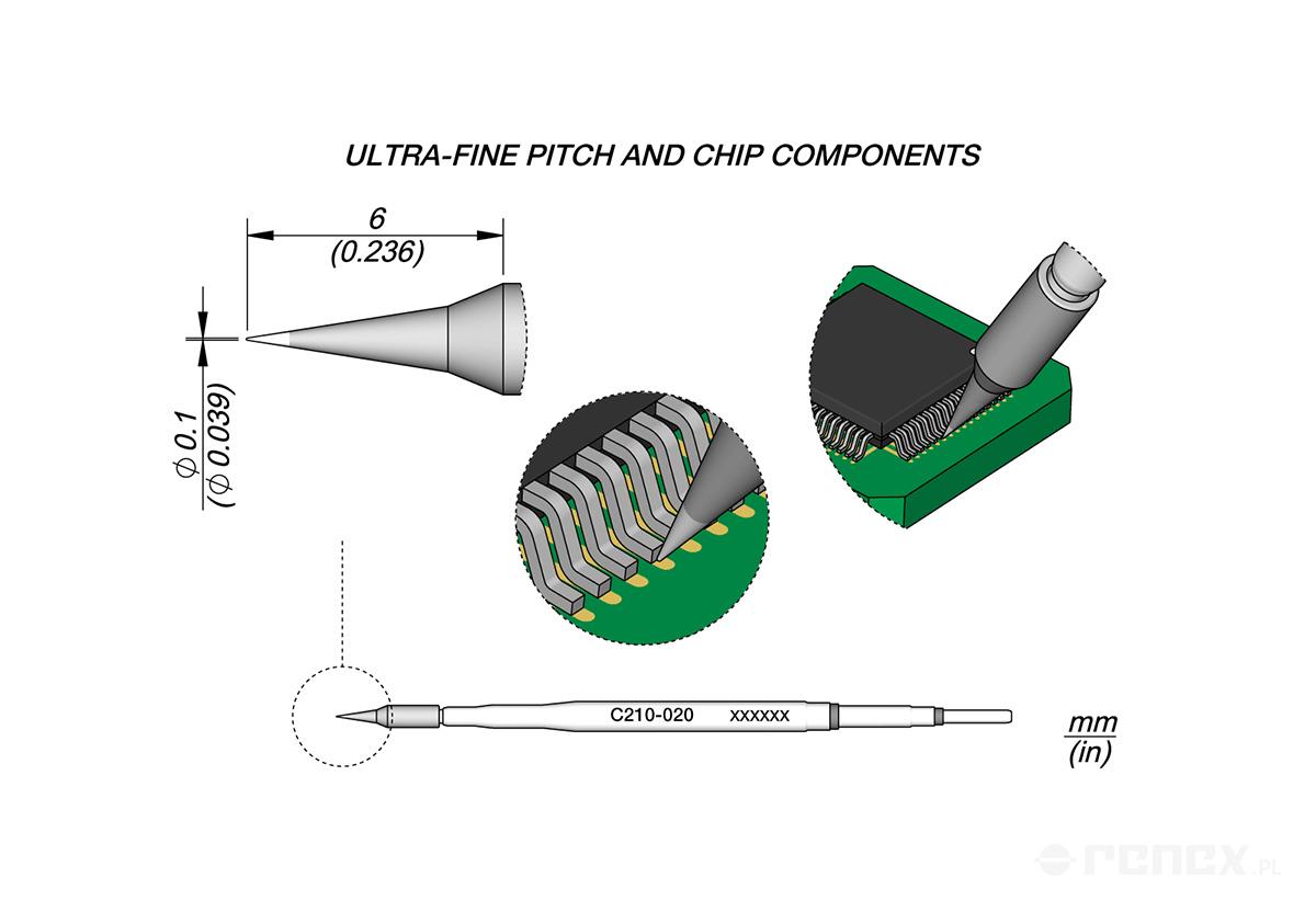 C210020 Tip Cartridge for JBC T210 handle