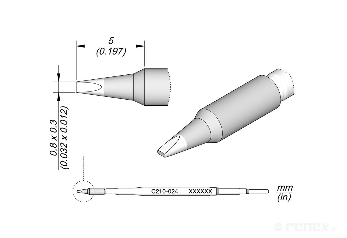 C210024 Tip Cartridge for JBC T210 handle