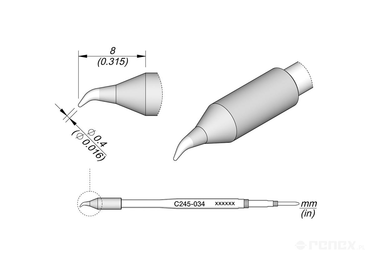 C245034 Tip Cartridge for JBC T245 handle