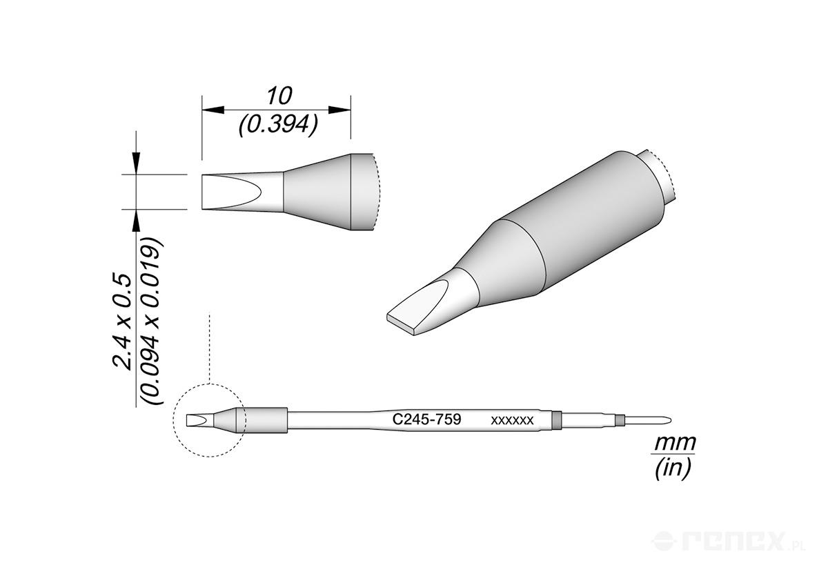 C245759 Tip Cartridge for JBC T245 handle