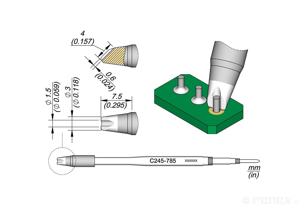 C245785 Tip Cartridge for JBC T245 handle