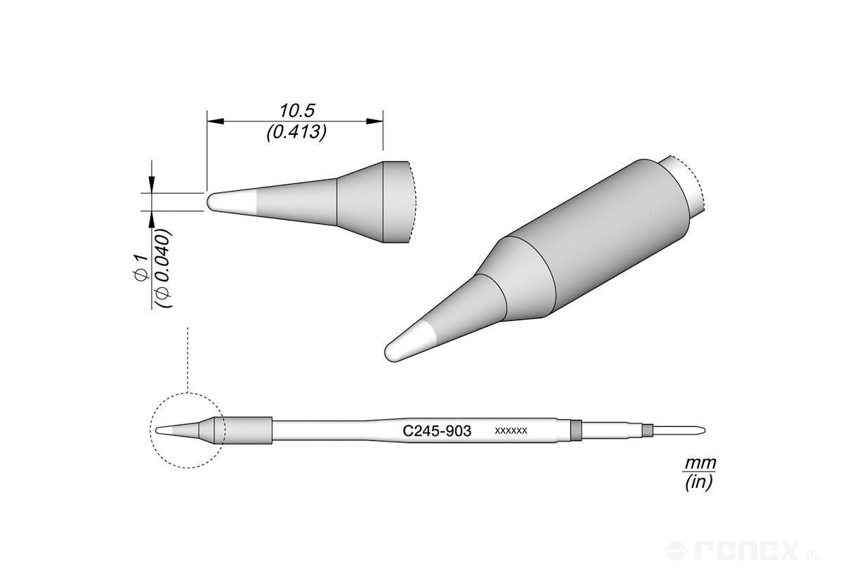 C245903 Tip Cartridge for JBC T245 handle