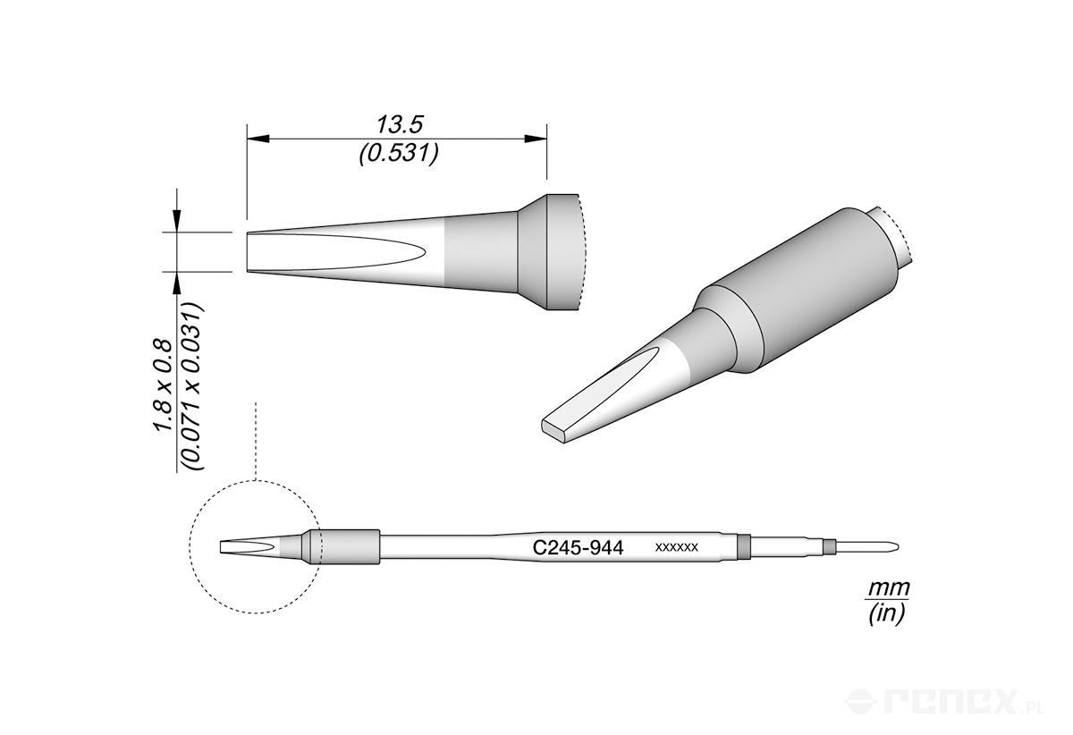 C245944 Tip Cartridge for JBC T245 handle