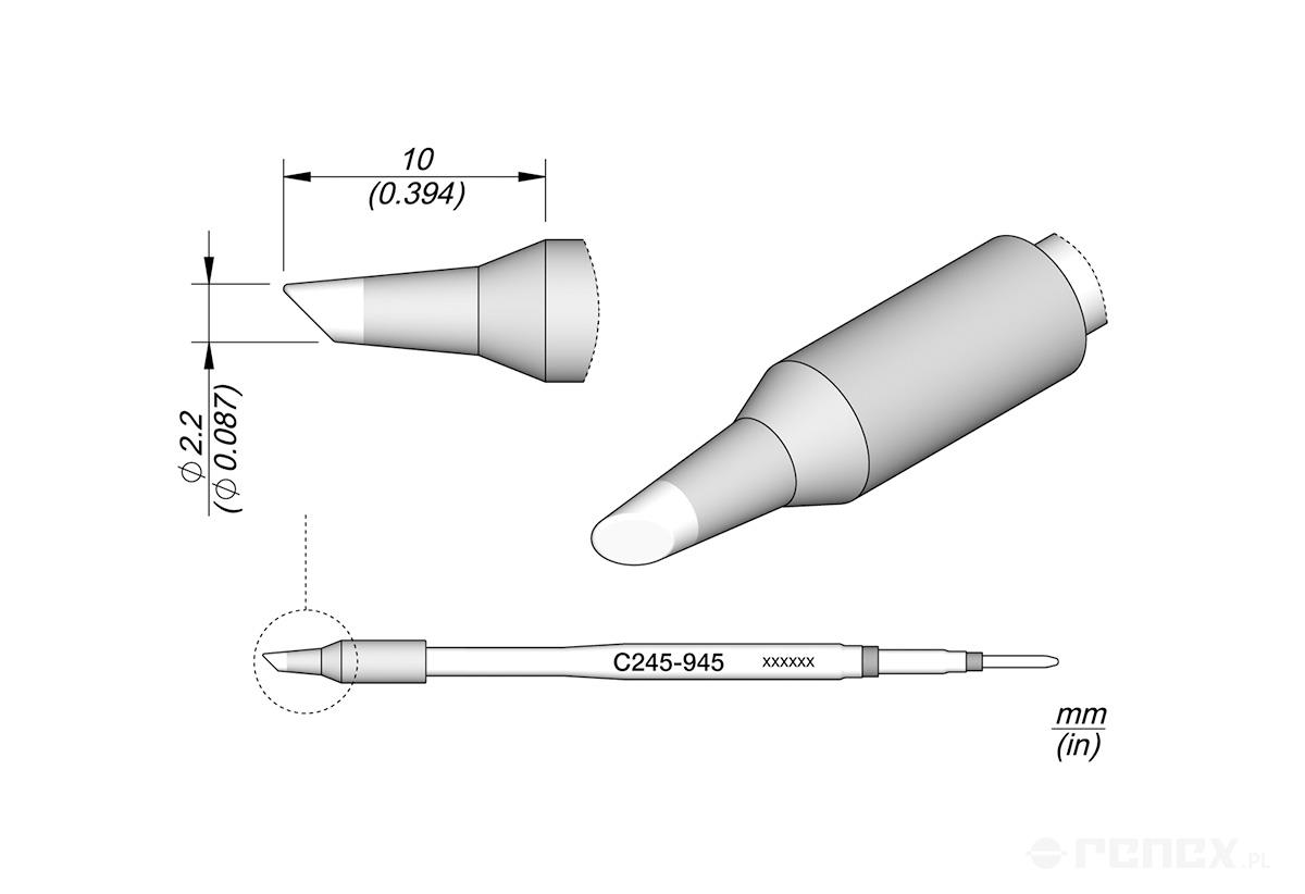 C245945 Tip Cartridge for JBC T245 handle