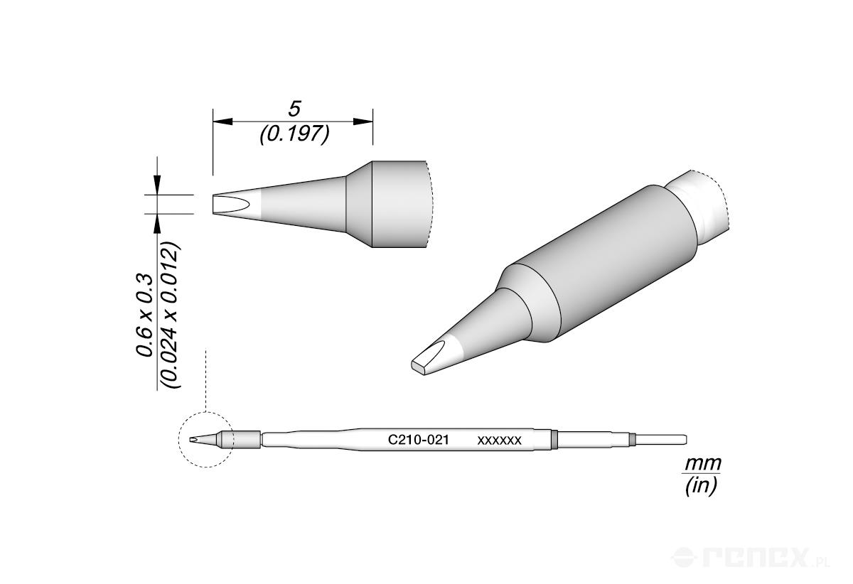 C210021 Tip Cartridge for JBC T210 handle