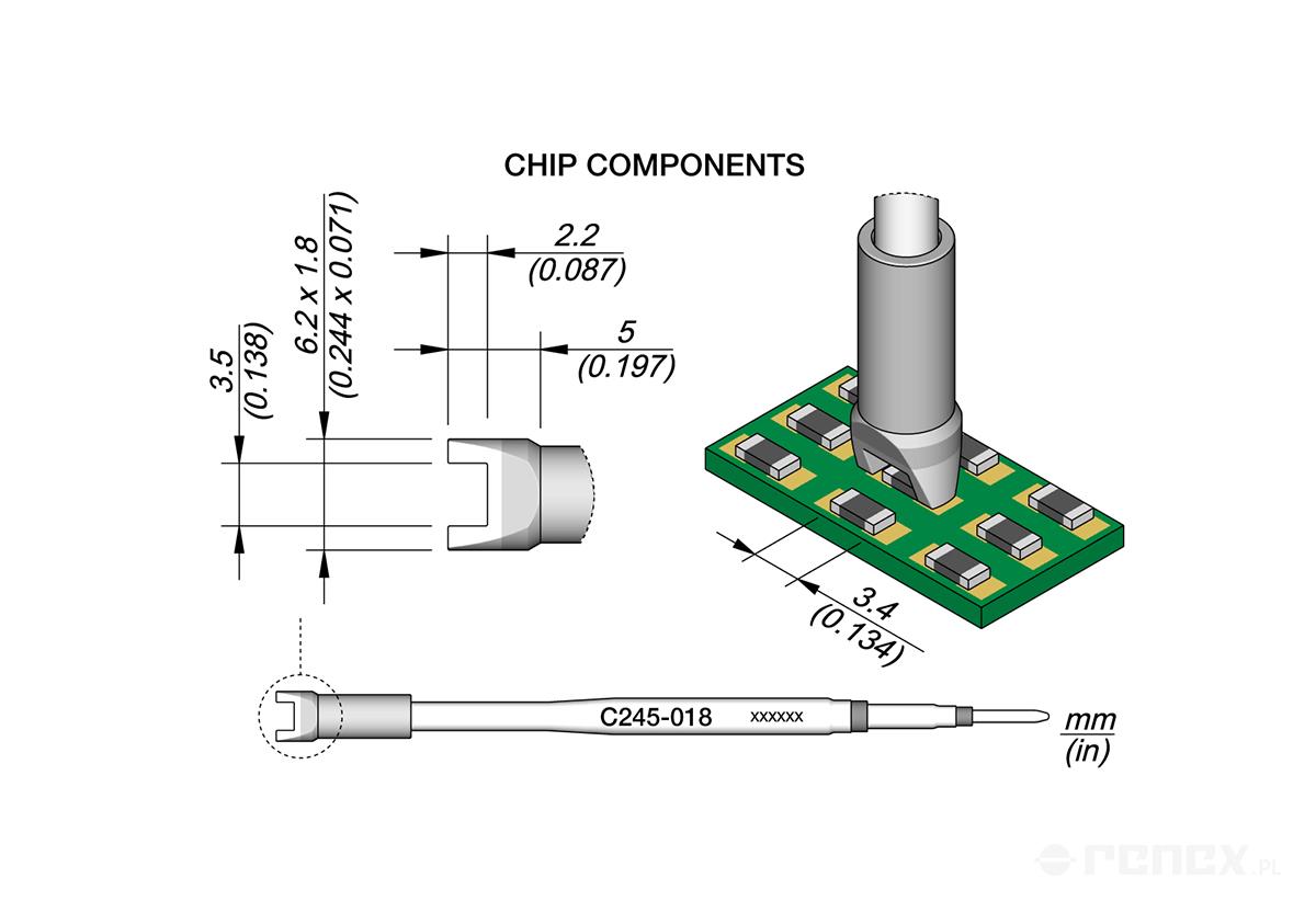 C245018 Tip Cartridge for JBC T245 handle