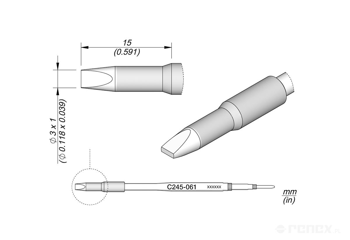 C245061 Tip Cartridge for JBC T245 handle