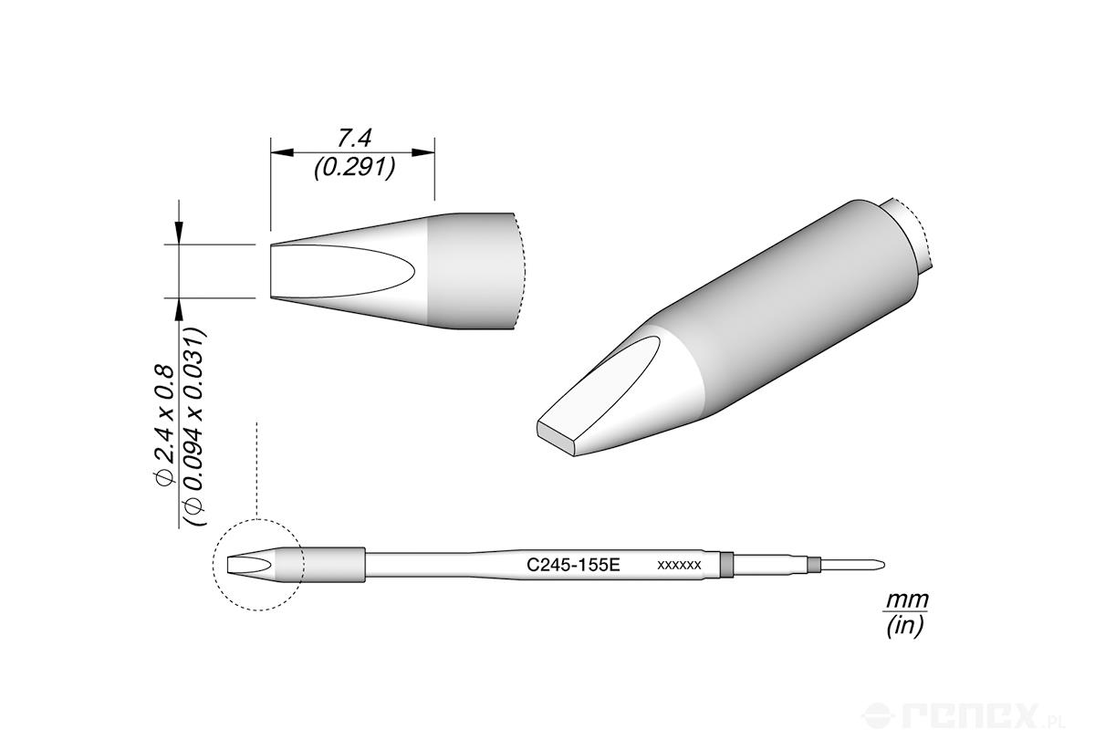 C245155E Tip Cartridge for JBC T245 handle