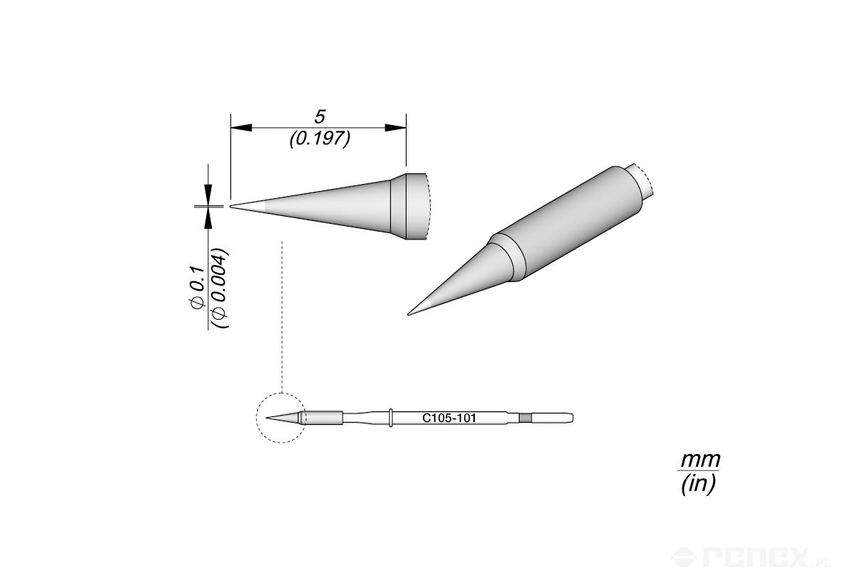 C105101 Tip Cartridge for JBC NT105 and NP105 Nano Soldering tools