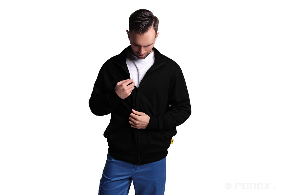 ESD zip up sweatshirt, black, 2XL