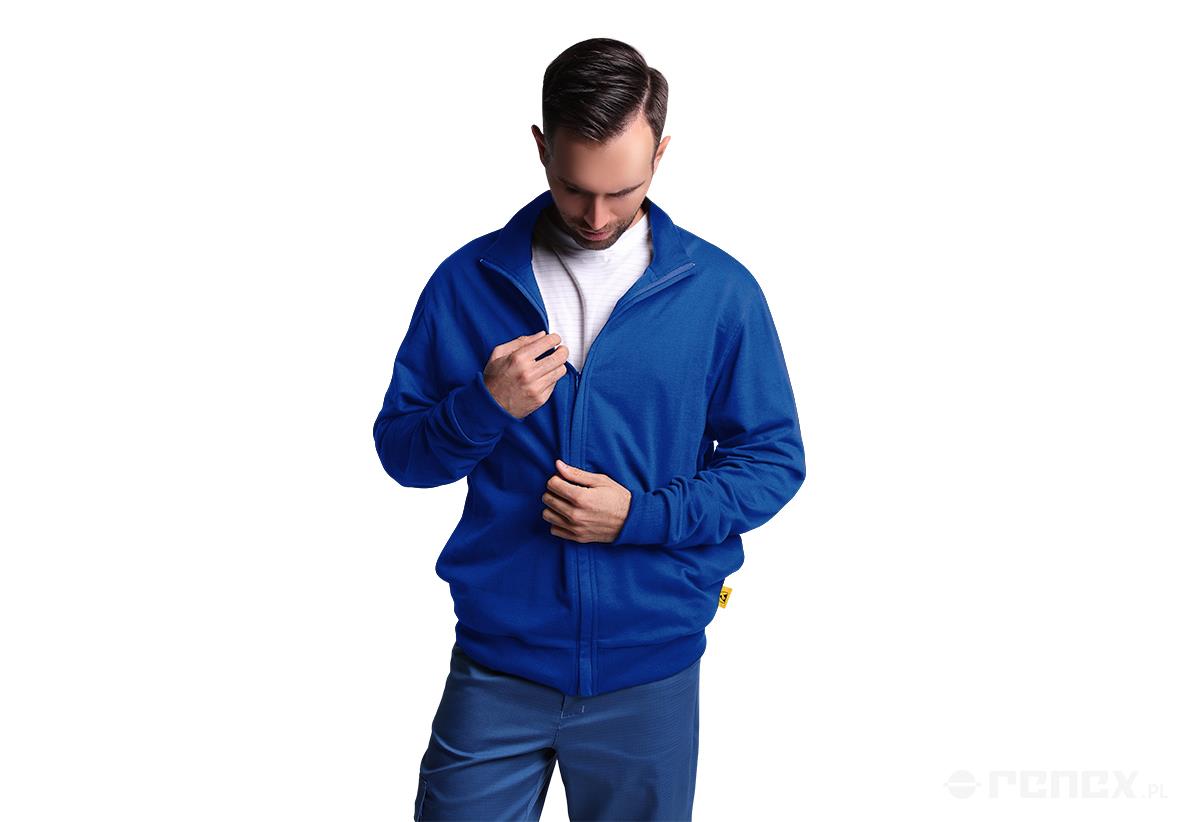 ESD zip up sweatshirt, blue, 2XL