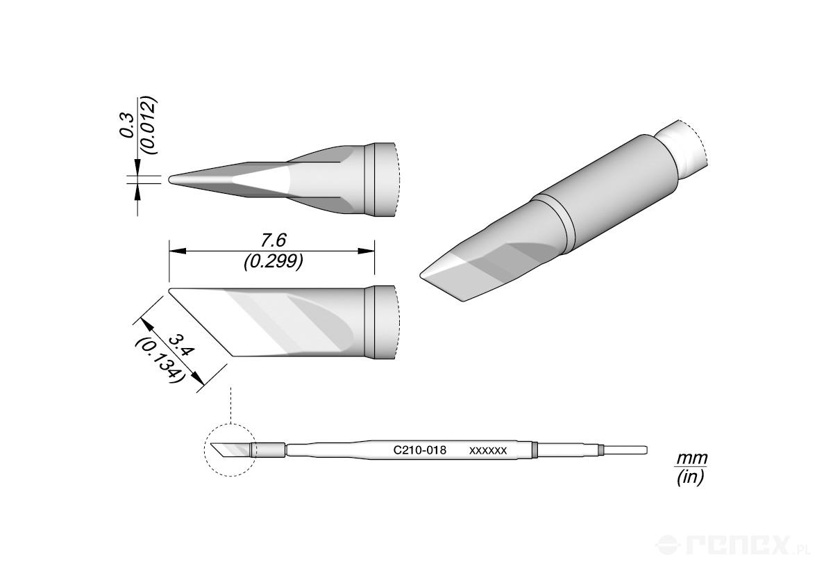 C210018 Tip Cartridge for JBC T210 handle