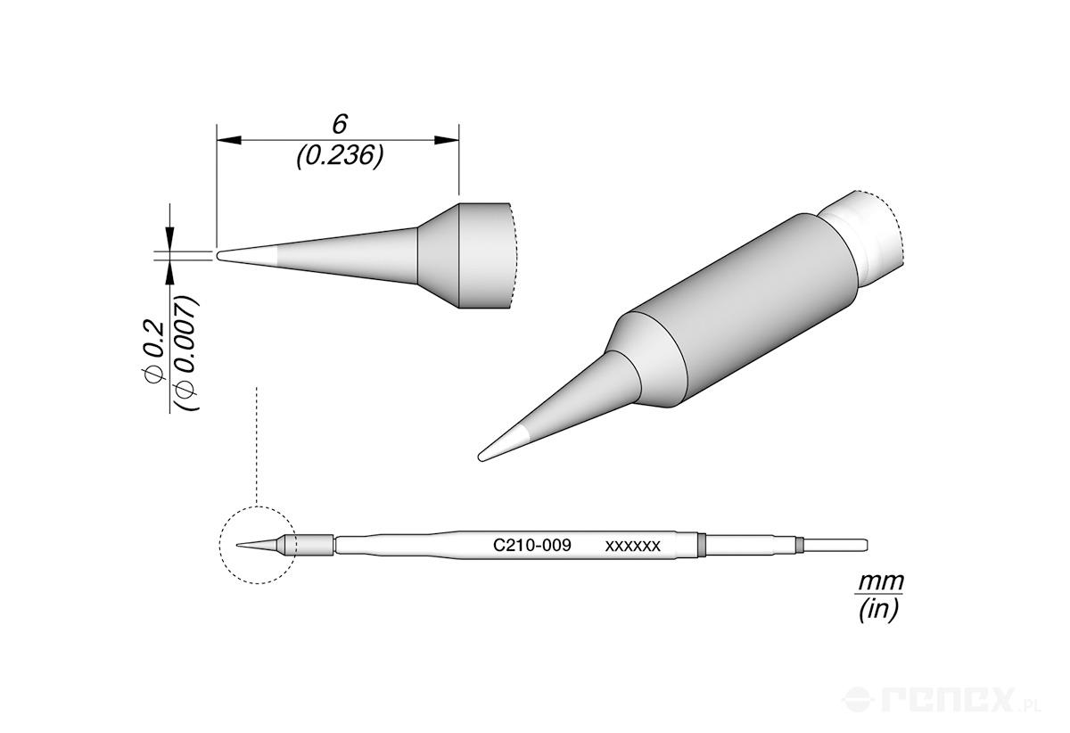 C210009 Tip Cartridge for JBC T210 handle