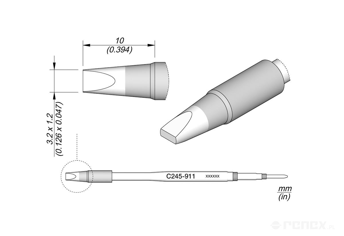 C245911 Tip Cartridge for JBC T245 handle