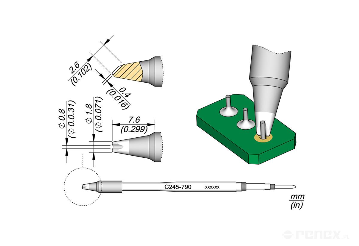 C245790 Tip Cartridge for JBC T245 handle