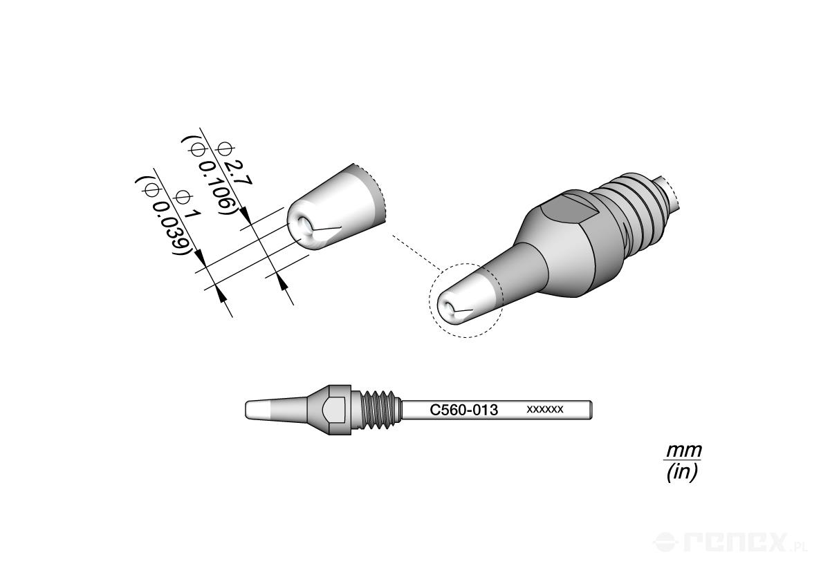 C560013 Tip for JBC DR560 Desoldering Iron